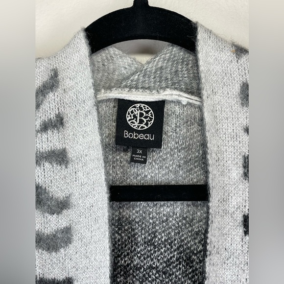 NWOT BOBEAU Women’s Plus Size‎ Ombre Zebra Stripe Sweater Cardigan Size 3X - Picture 7 of 7